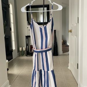 Red blue and white banana republic dress